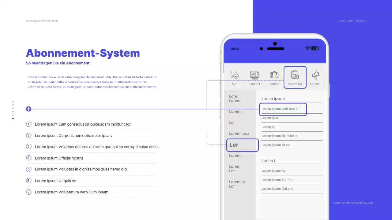 Ein klares, blaues Thema für Investitionsanalyseberichte
