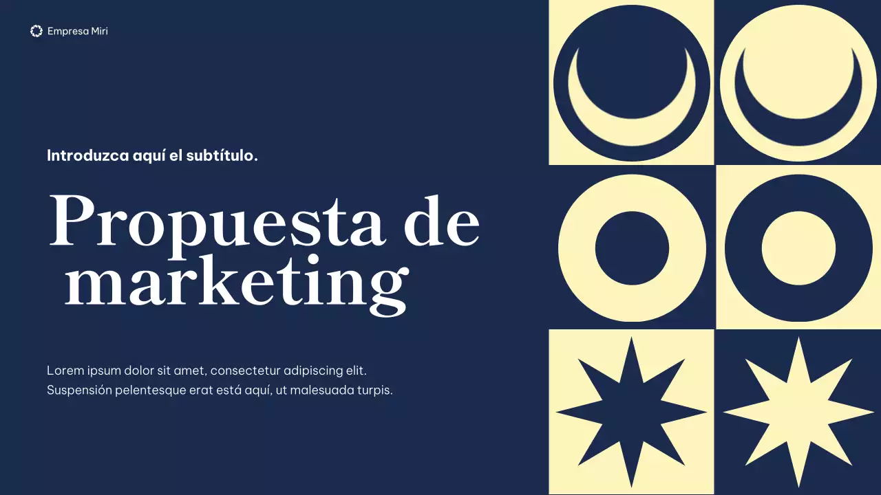 navy modern marketing proposal document