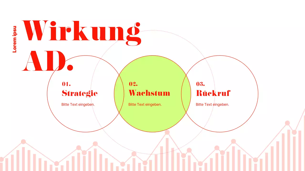 Modern gestaltete Geschäftsanzeige in Rot und Chartreuse