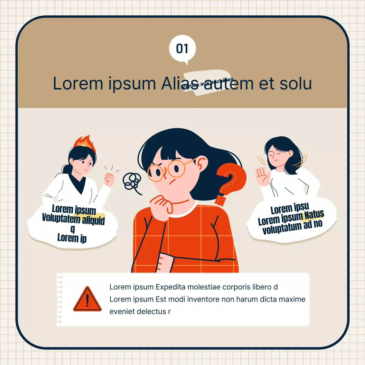 Thème de la vente aux enchères de biens immobiliers avec des illustrations et des combinaisons de cadres propres et de couleur beige