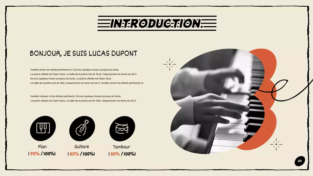 Portefeuille du compositeur en orange et noir