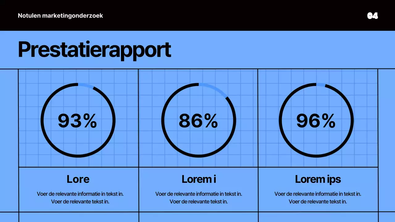 Marketingstudiepresentatie met blauw notitieblokconcept