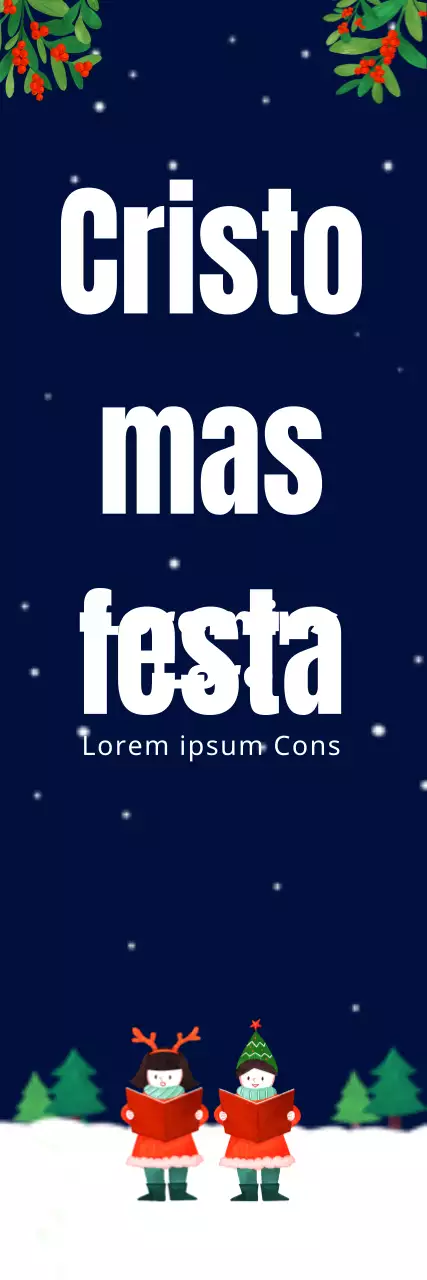 Estandarte de festa de Natal azul-marinho com céu estrelado