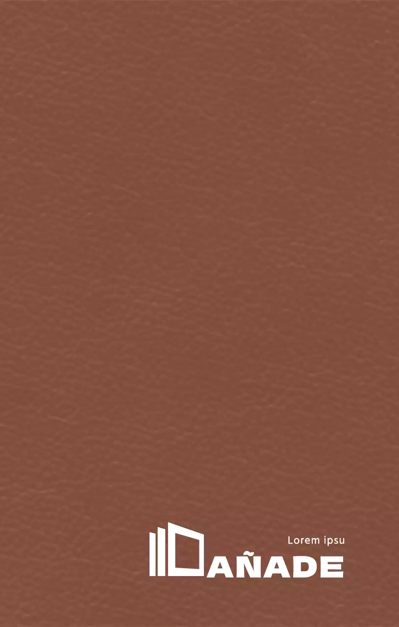 Pieza promocional corporativa conceptual con símbolo de logotipo en forma de ordenadas capas de papel