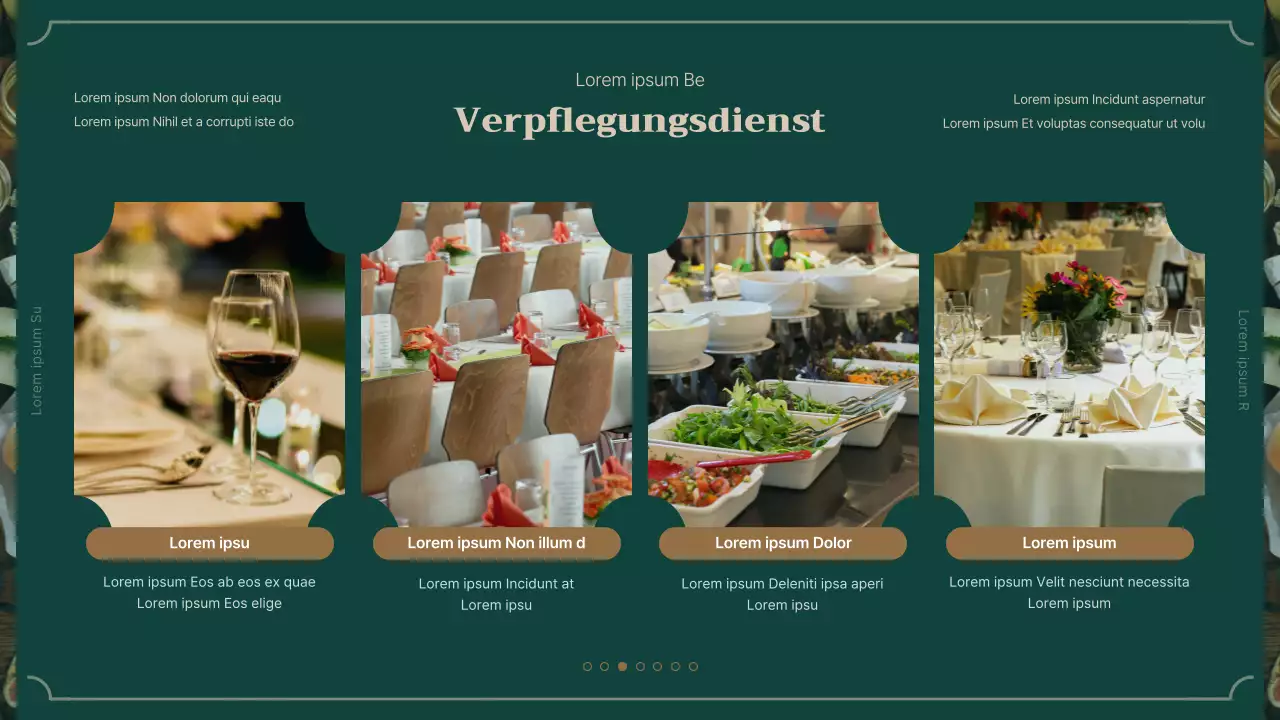 Einführung des grünen und braunen Catering-Service