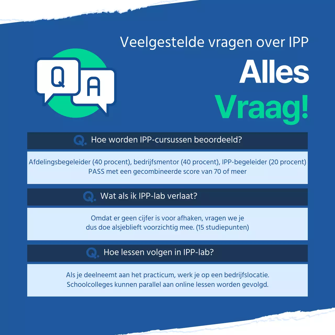 Het blauwe en mint universitaire werkstudietraject