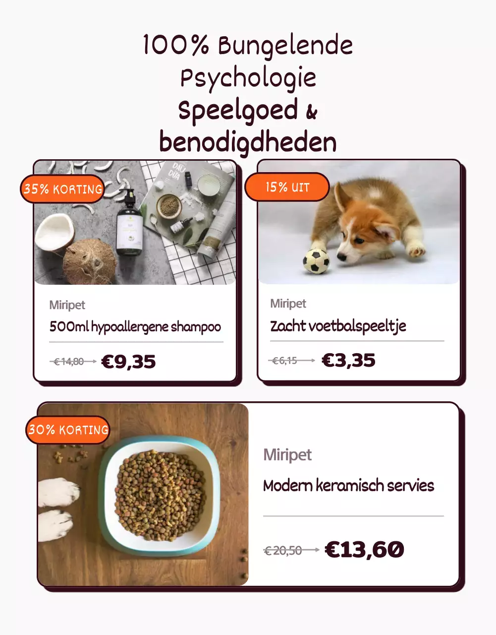 Illustratie in pop-artstijl van een schattig concept in oranje en geel Dierenwinkel met huisdierverkoop