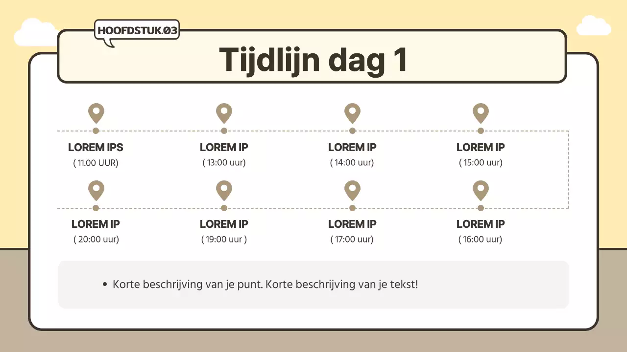 Schattig bagageconcept met reisroute in geel en beige