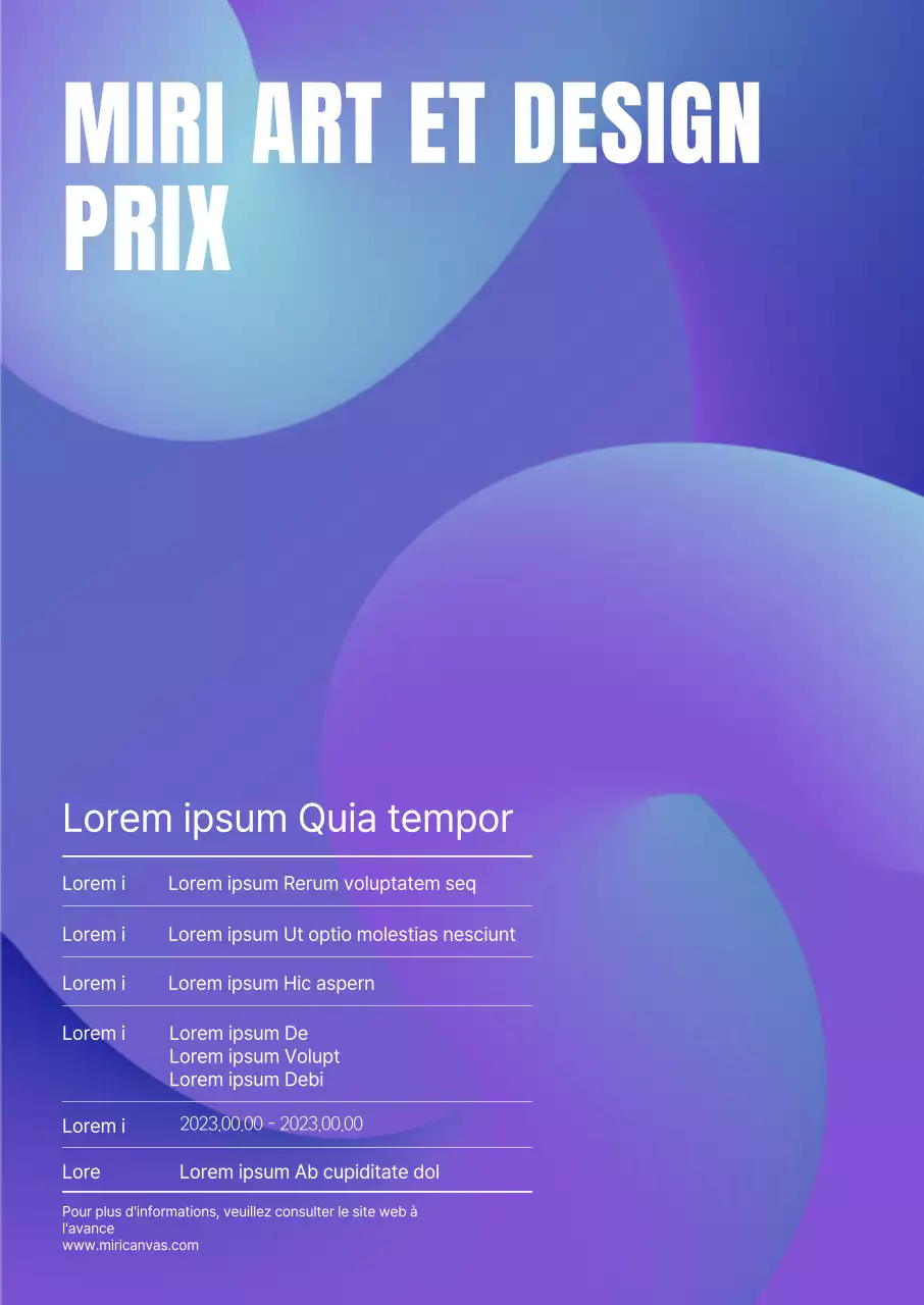 Prix de concours sur fond de dégradé et de formes violet-menthe sensuelles et branchées