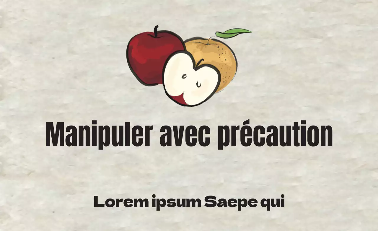 Manipuler avec précaution