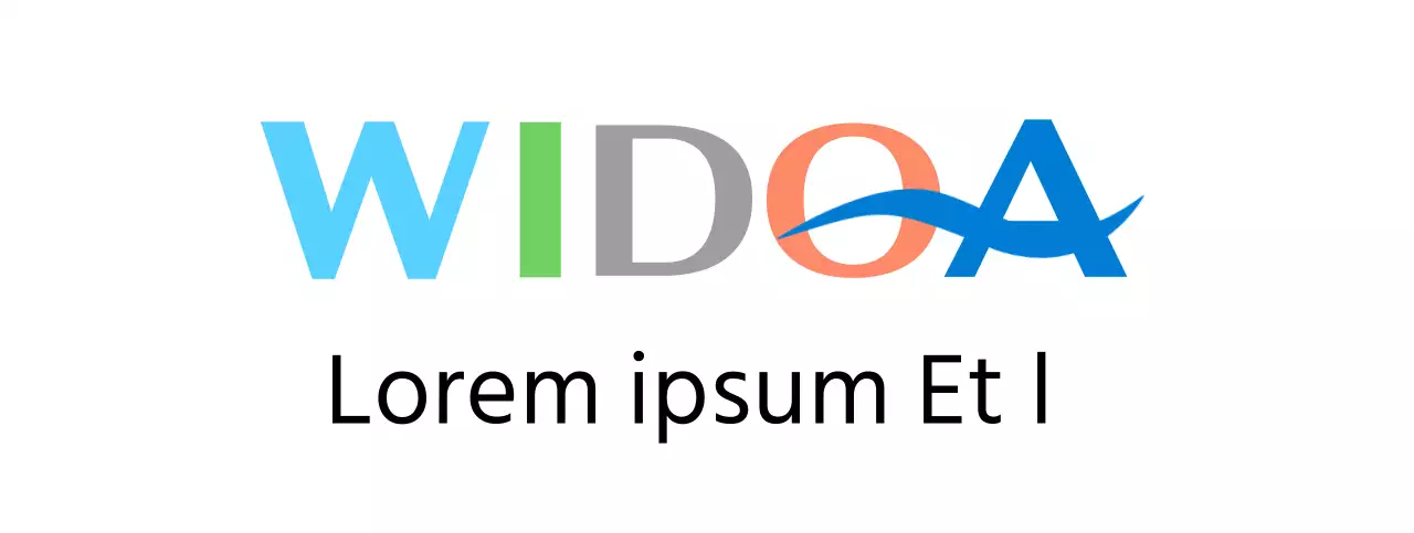 Logótipo multicolorido da associação de energia eólica