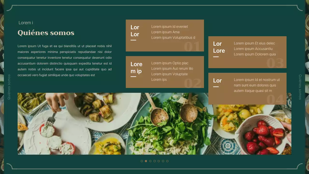 Presentamos el servicio de catering verde y marrón