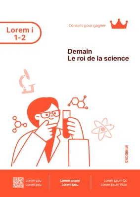 Livre de questions simple, orange et illustré