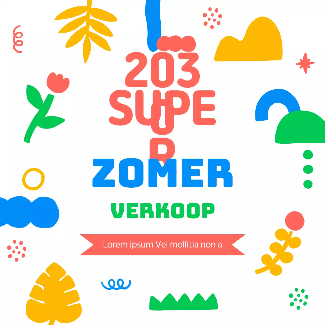 Promoot een wit en regenboog zomersalevenement