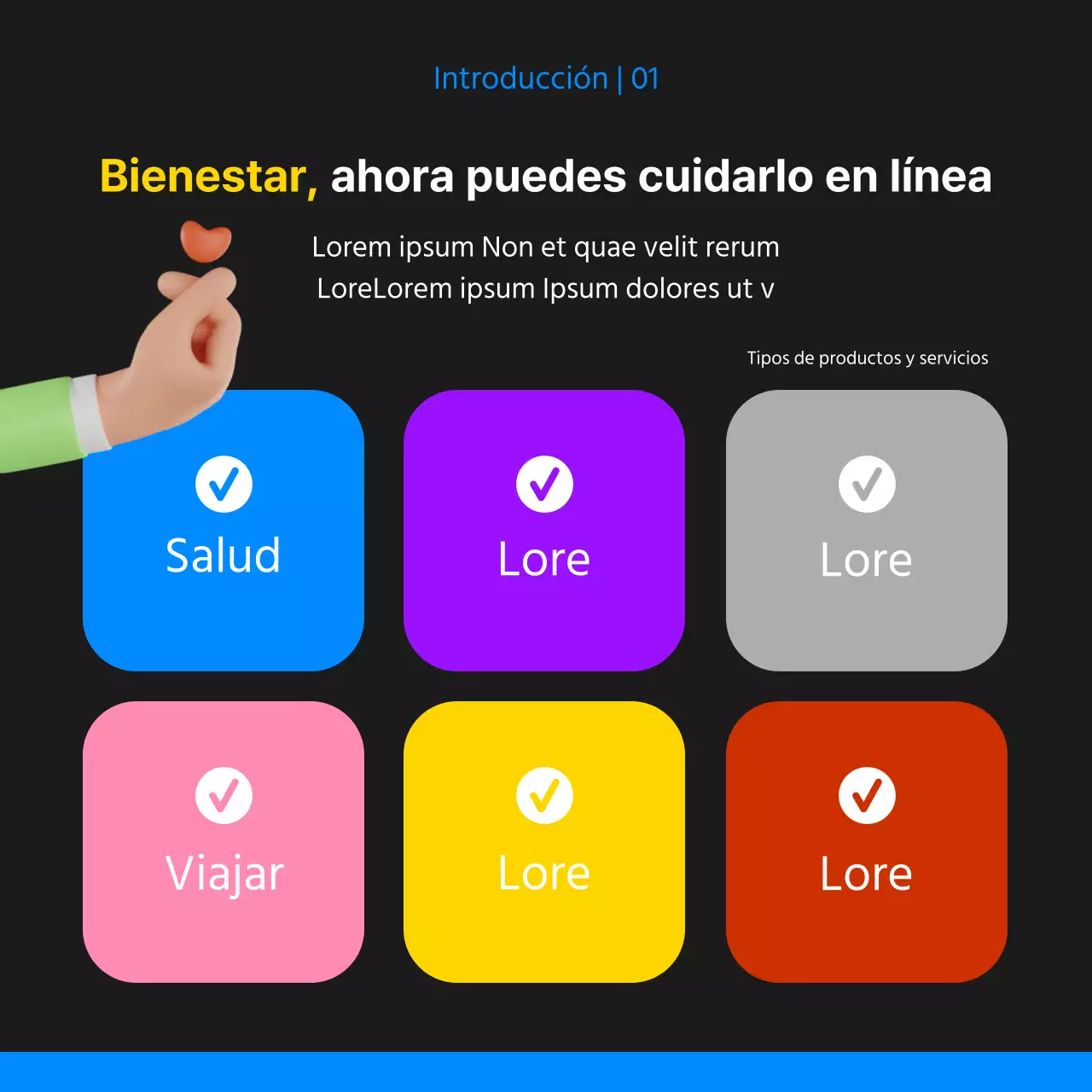 Promover la apertura de un centro comercial kitsch de asistencia social en negro y azul