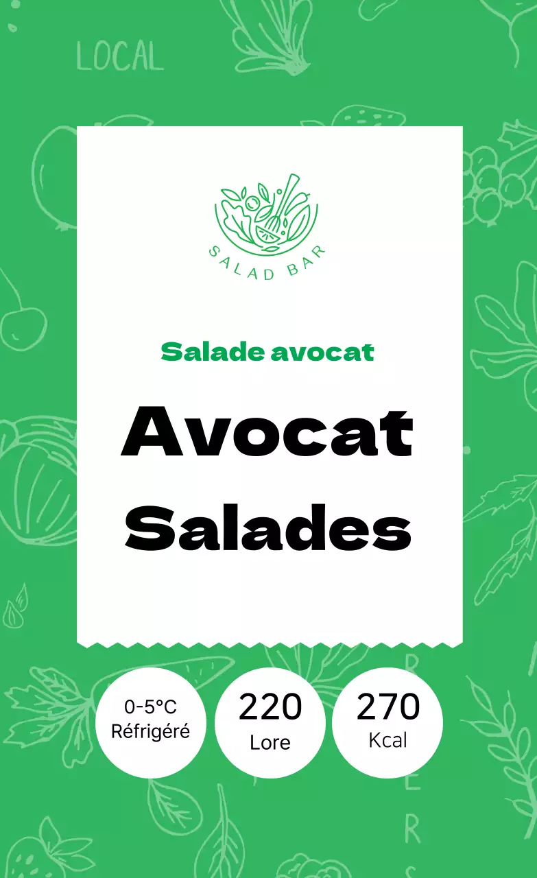 Salade d'avocat