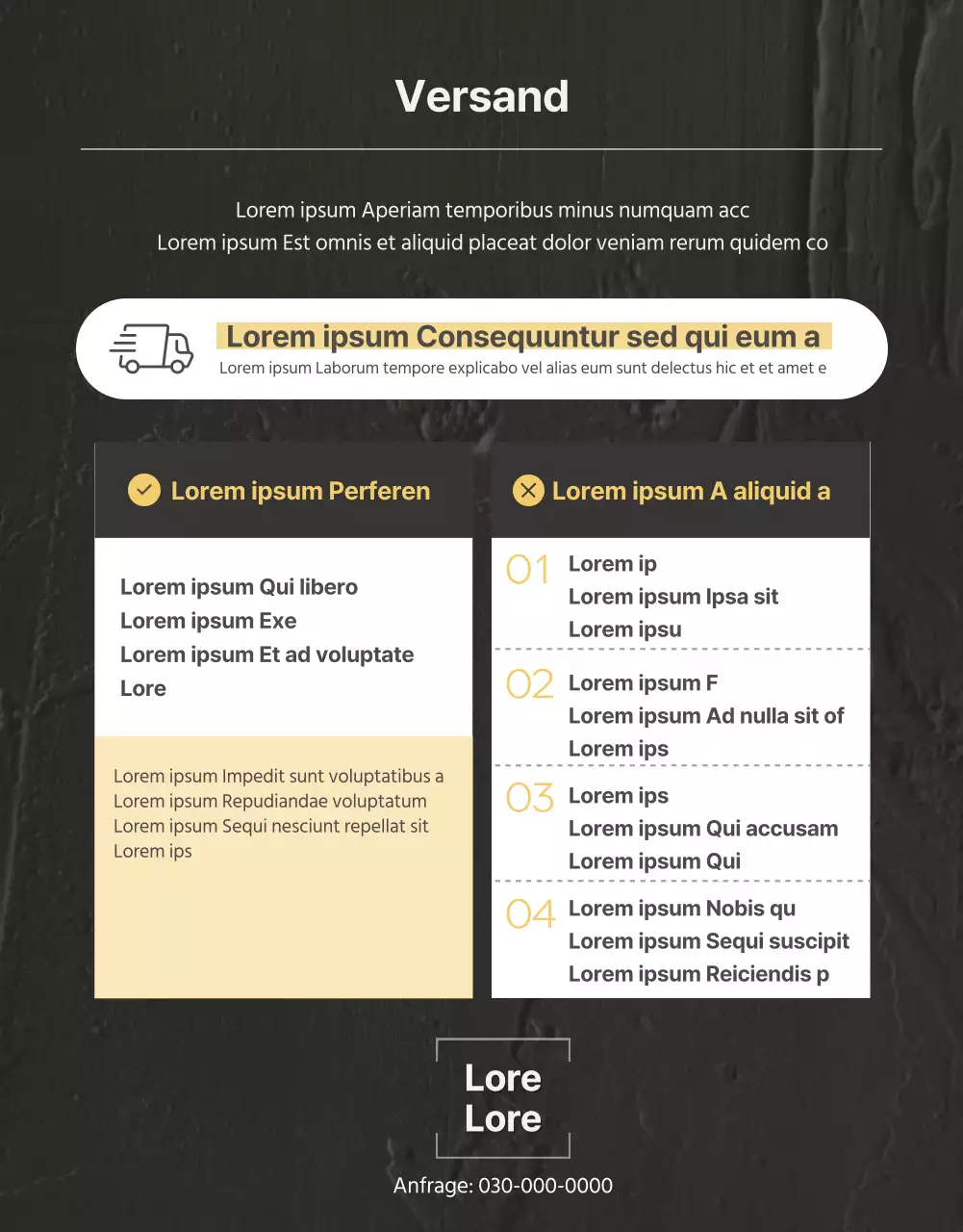 Detailseite für den Verkauf von Premium-Thunfisch in dunklen Farben