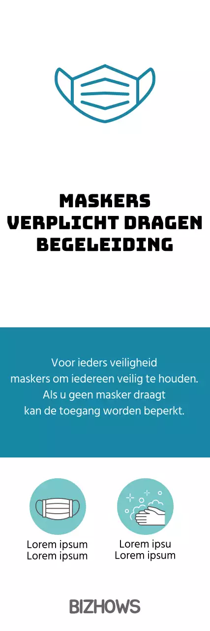 Verplicht blauw-witte nette gezichtsmaskers