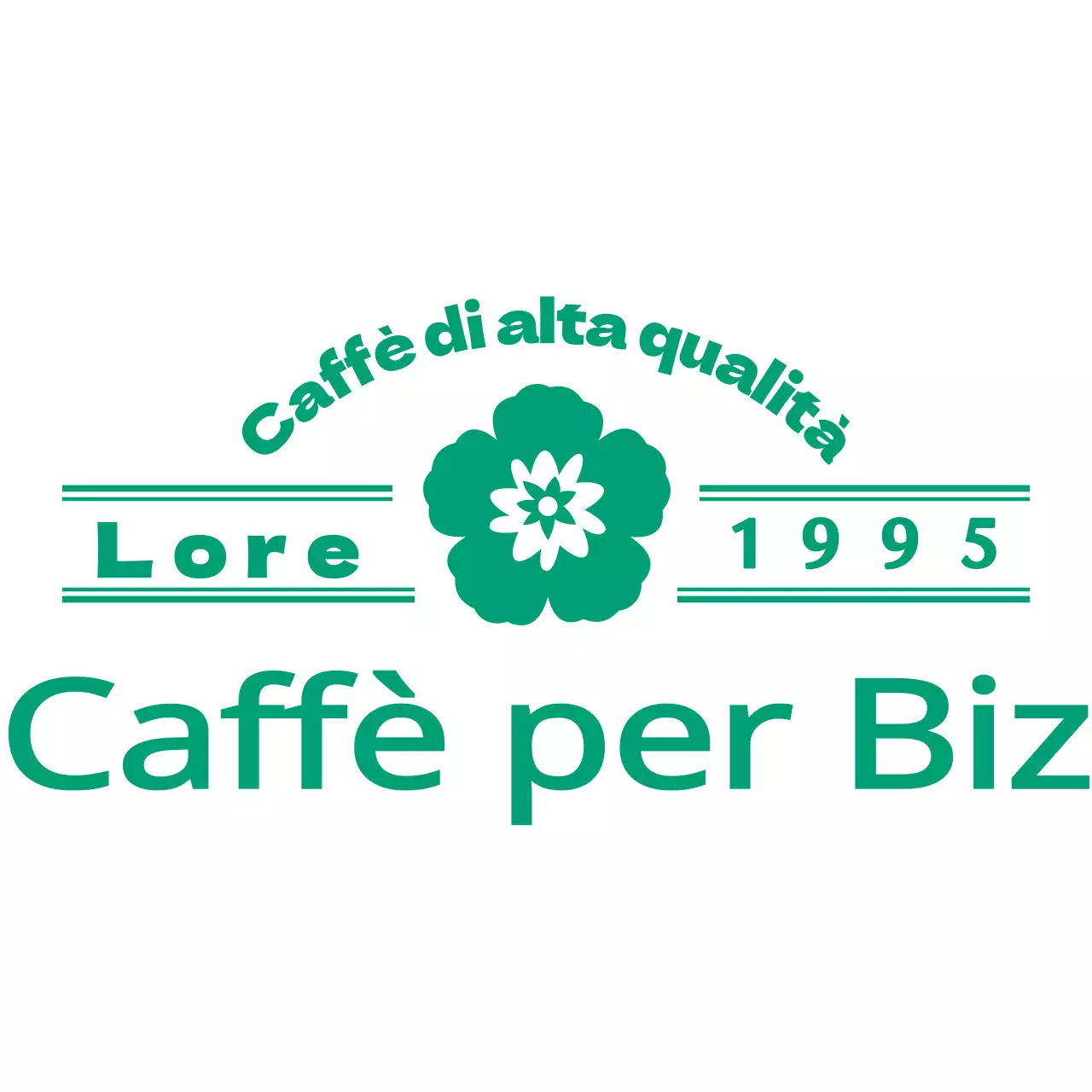 Logo di classe e semplice stile caffè in verde