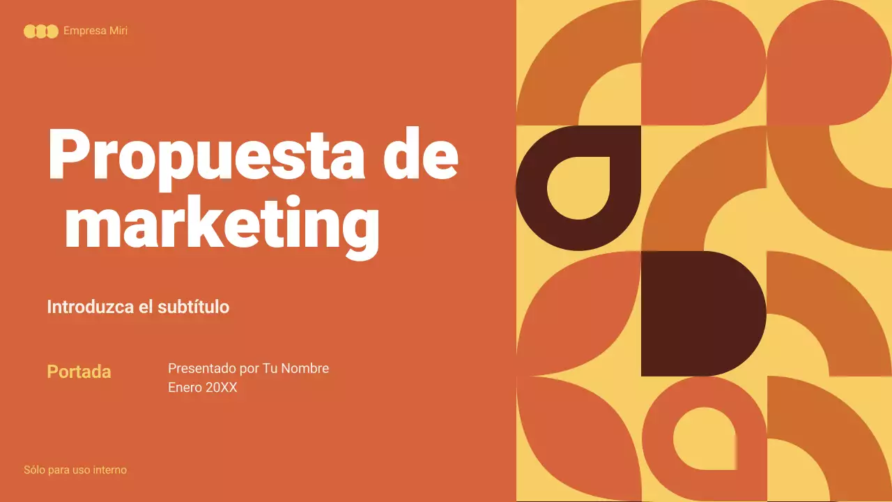 resumen naranja documento de marketing