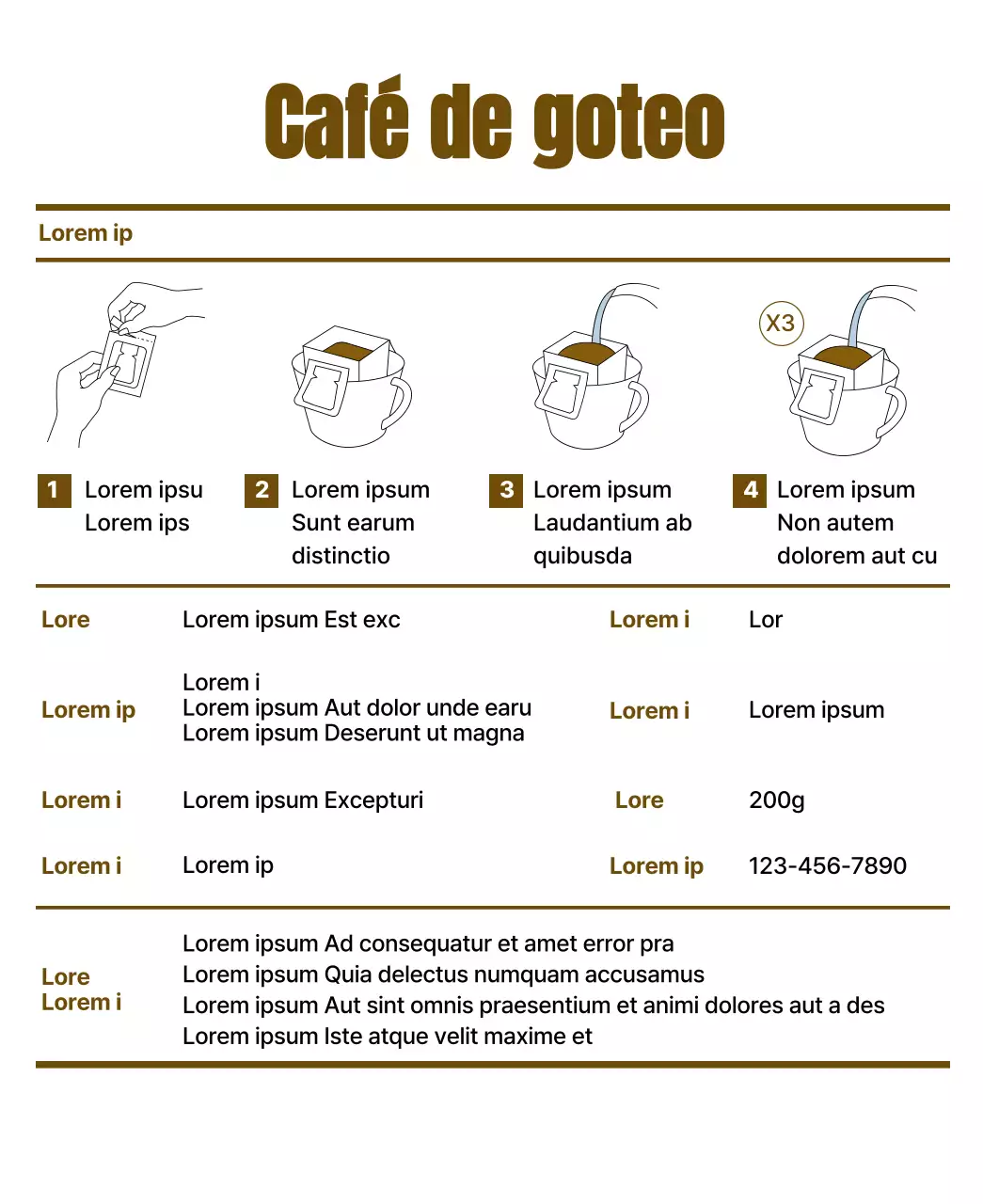 Diseño sencillo con una ilustración de un gato de color marrón que parece dibujado