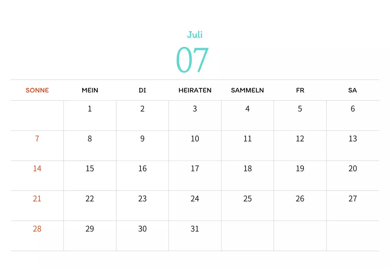 Stempelillustrationen mit einem warmen Konzept