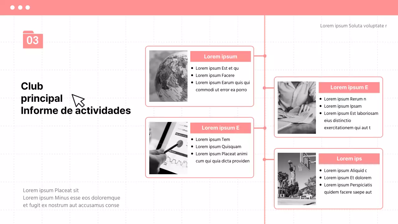 Anunciar el pleno de fin de legislatura con un estilo sencillo en beige y rosa
