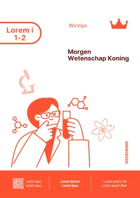 Eenvoudig, oranje, geïllustreerd vragenboek