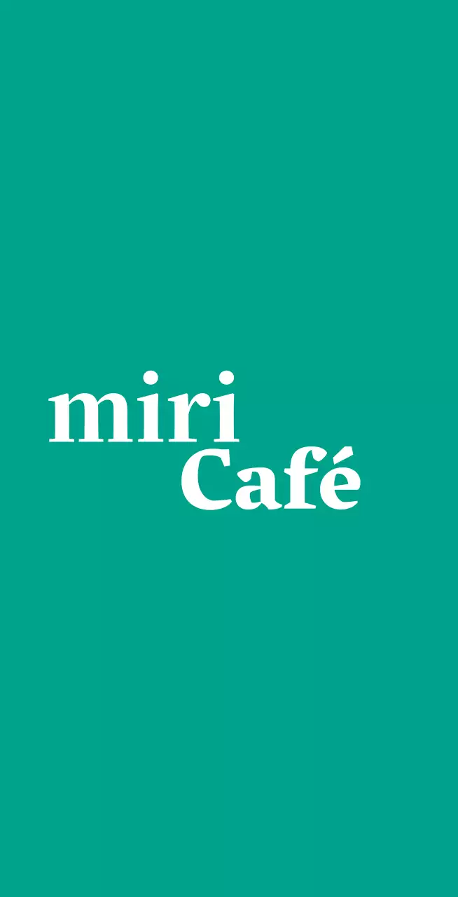 Café Ballette sobre um fundo turquesa com um logótipo em inglês