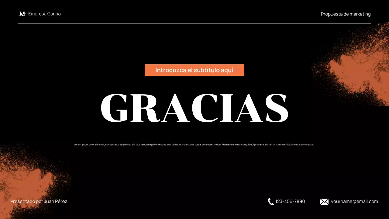 black modern propuesta de marketing