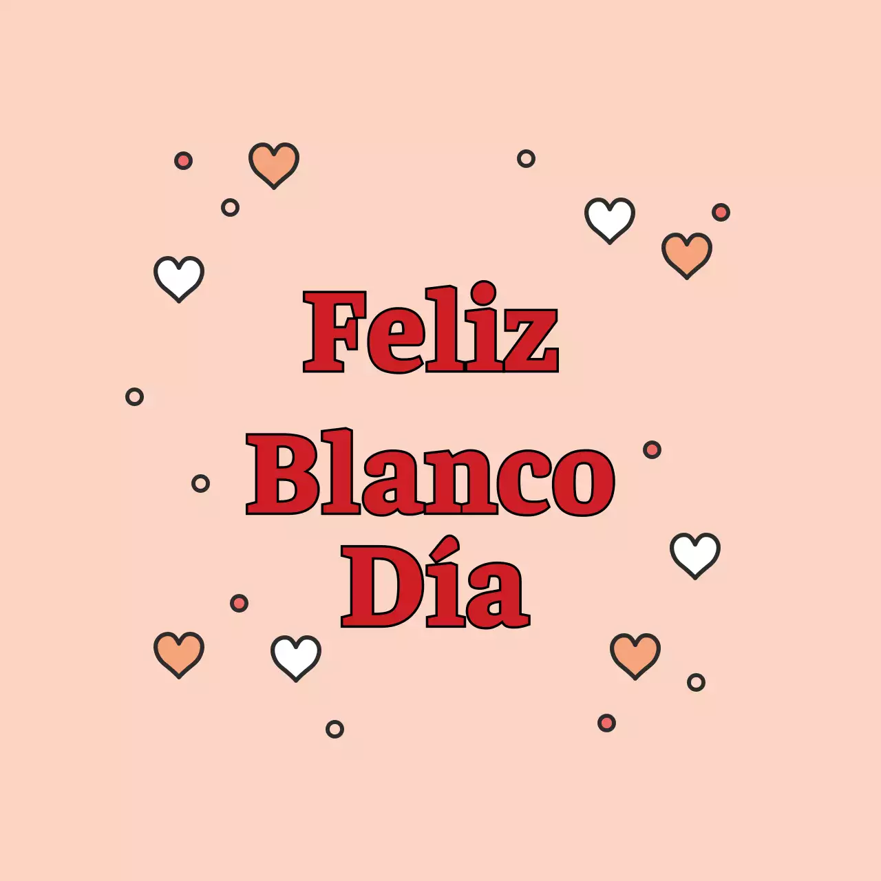 Rosa ilustración kitsch evento blanco día etiqueta