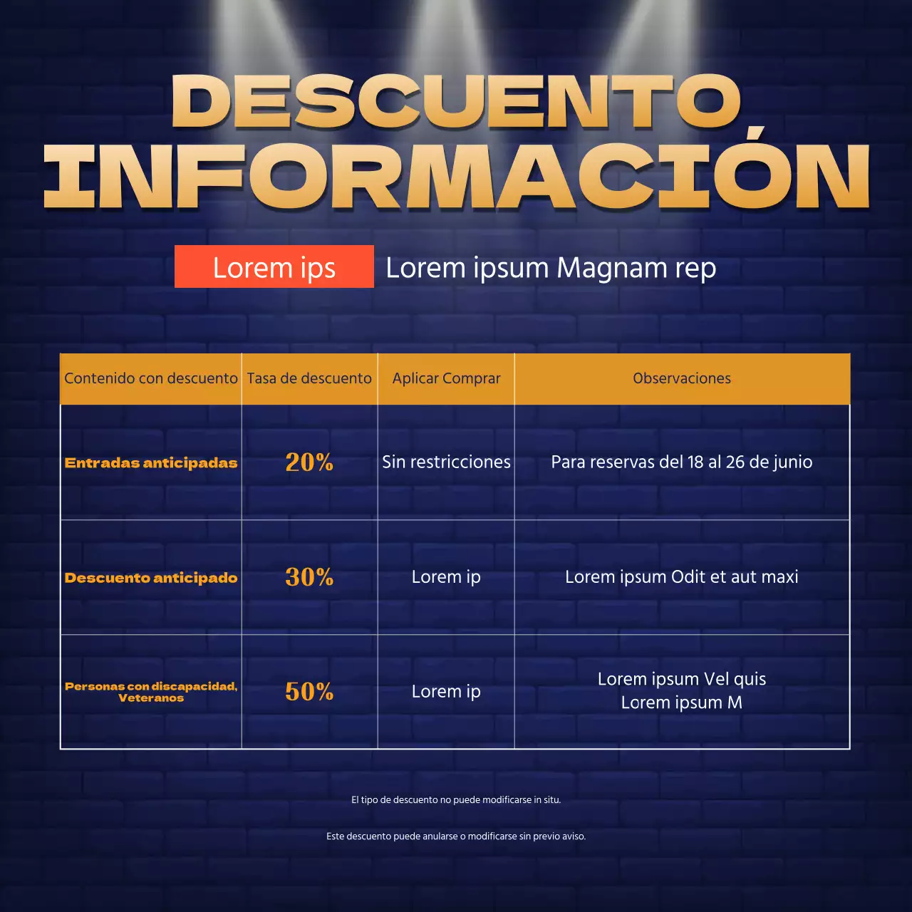 Promoción de descuentos musicales con carteles de sodomía