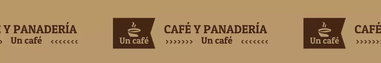 Logotipo de cafetería de estilo sencillo en marrón claro y marrón