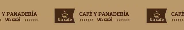 Logotipo de cafetería de estilo sencillo en marrón claro y marrón