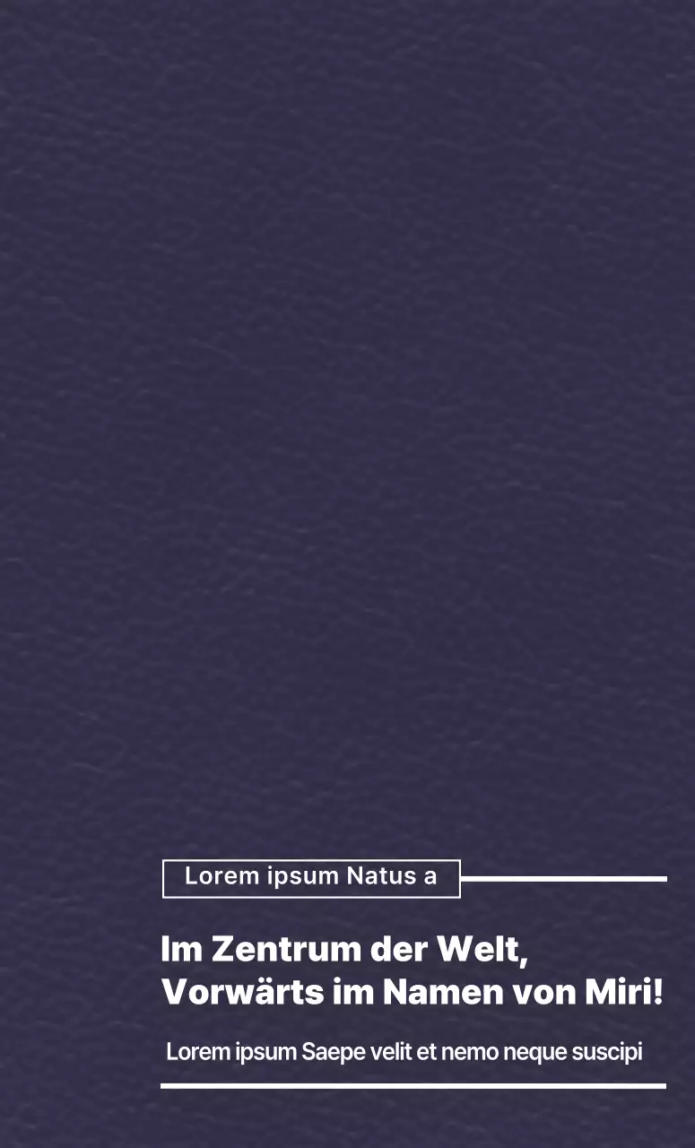 Hervorhebung des Slogans der Universität durch ein einfaches Textlayoutkonzept