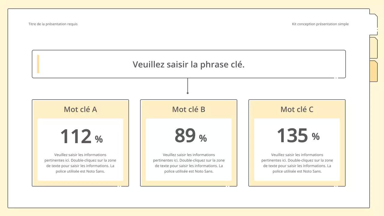 Kit de présentation simple et épuré en jaune