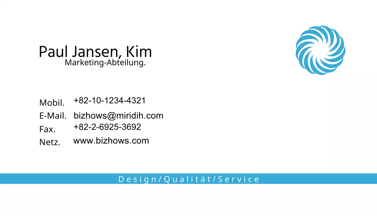 Visitenkarten für Unternehmen