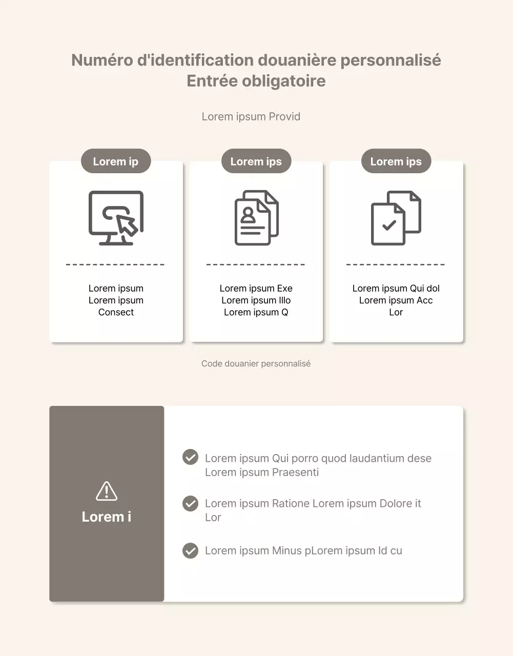 Modèle d'agent d'achat international beige et calme