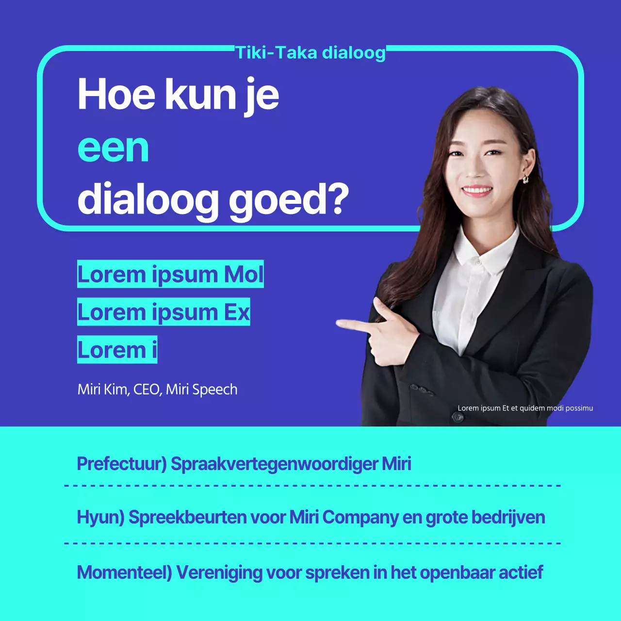 Een eenvoudig munt- en blauwboekpresentatie promoten