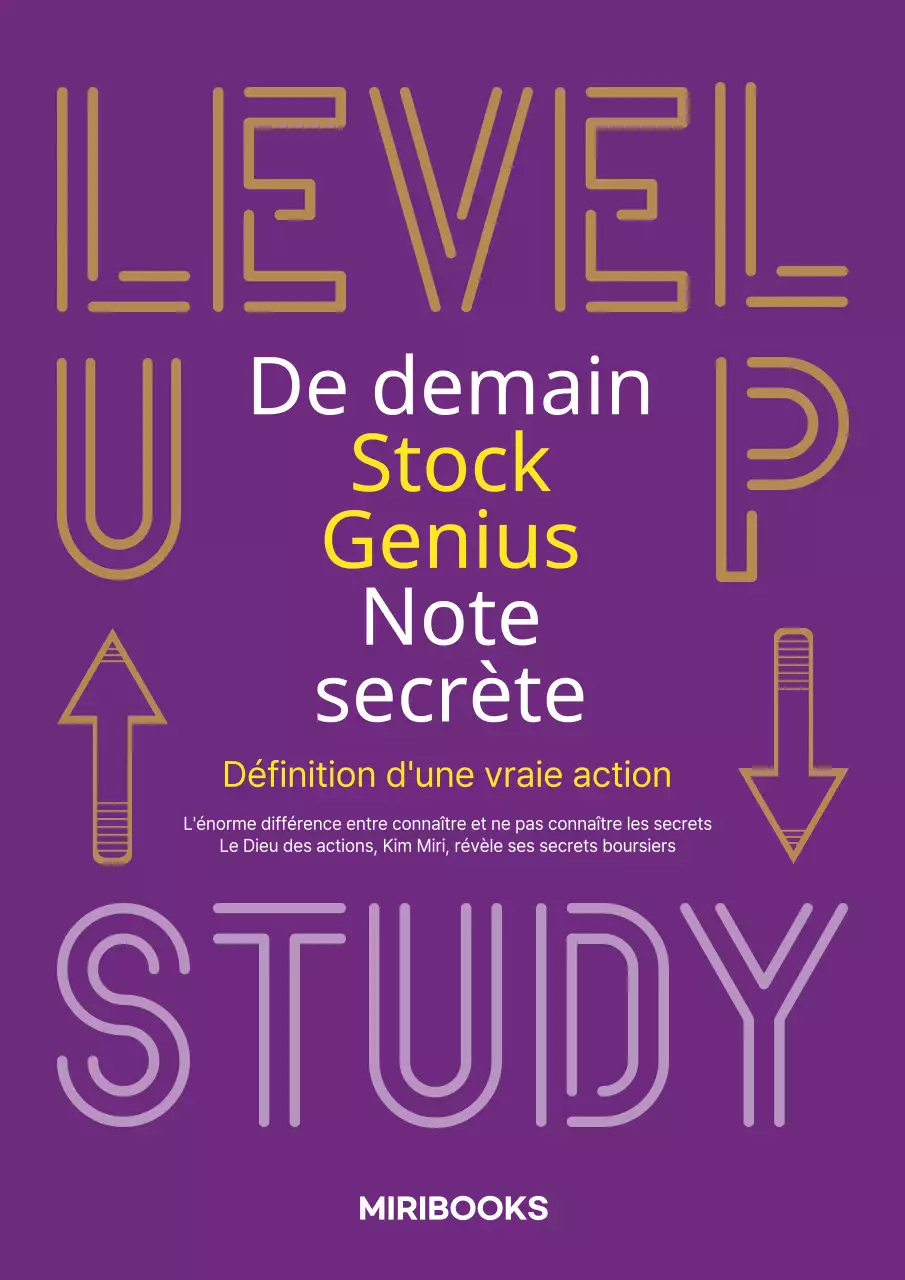 Contenu relatif aux stocks avec une typographie simple et violette