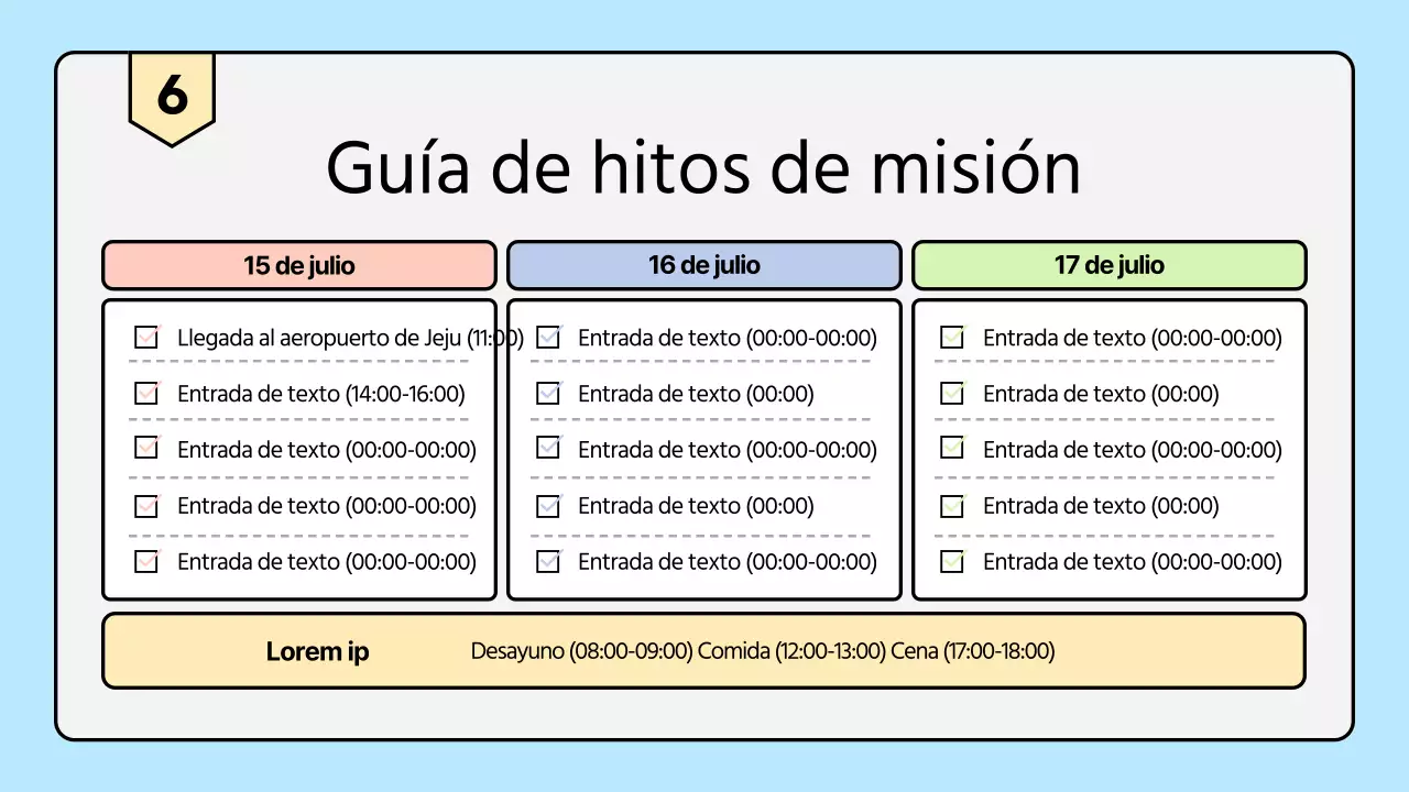 Un folleto de misiones de verano de la Iglesia, limpio y en colores pastel