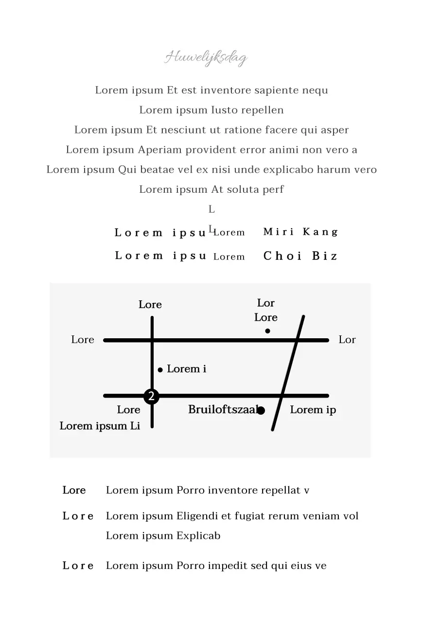 Huwelijksuitnodigingen met een strakke fotolay-out