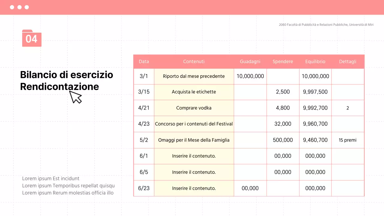 Annuncio della plenaria di fine anno in uno stile semplice di beige e rosa.