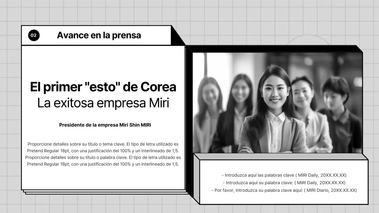 Perfil gris y geométrico de una empresa PT