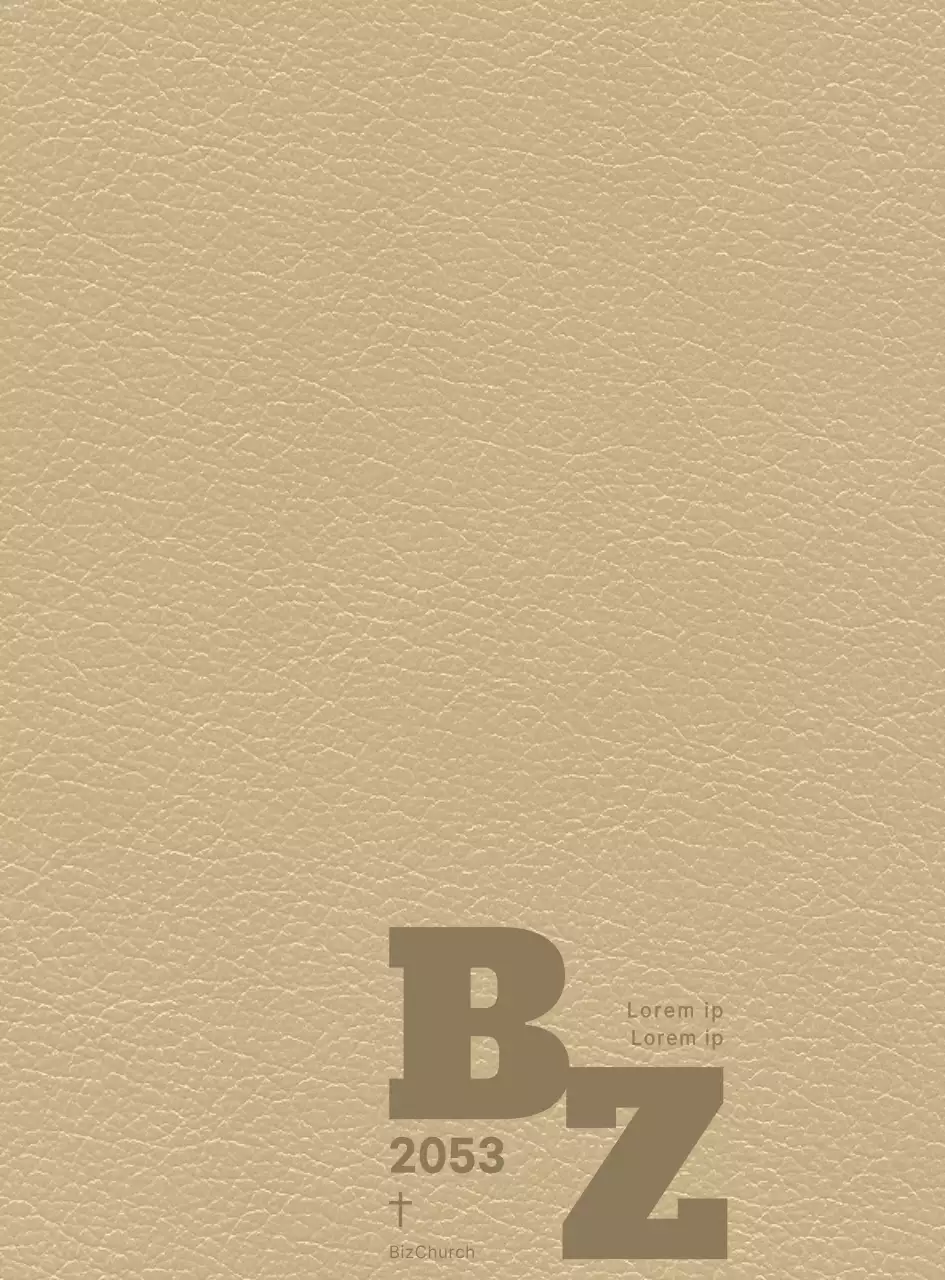 Couverture de l'agenda avec les initiales de l'église