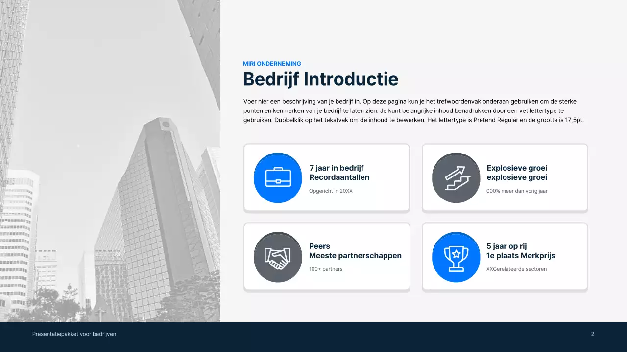 Eenvoudig zakelijk materiaal in blauw en grijs