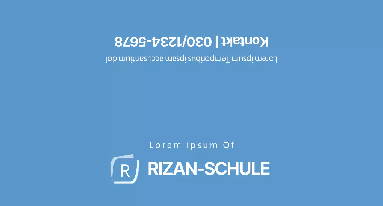 Einfache hellblaue Lizian School für die Werbung für die Schule.