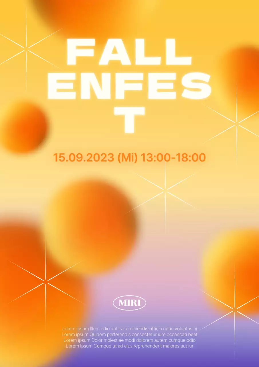 Mit gelben und violetten Trends für Herbstfeste werben