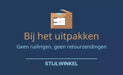 Geen ruilingen of retourzendingen