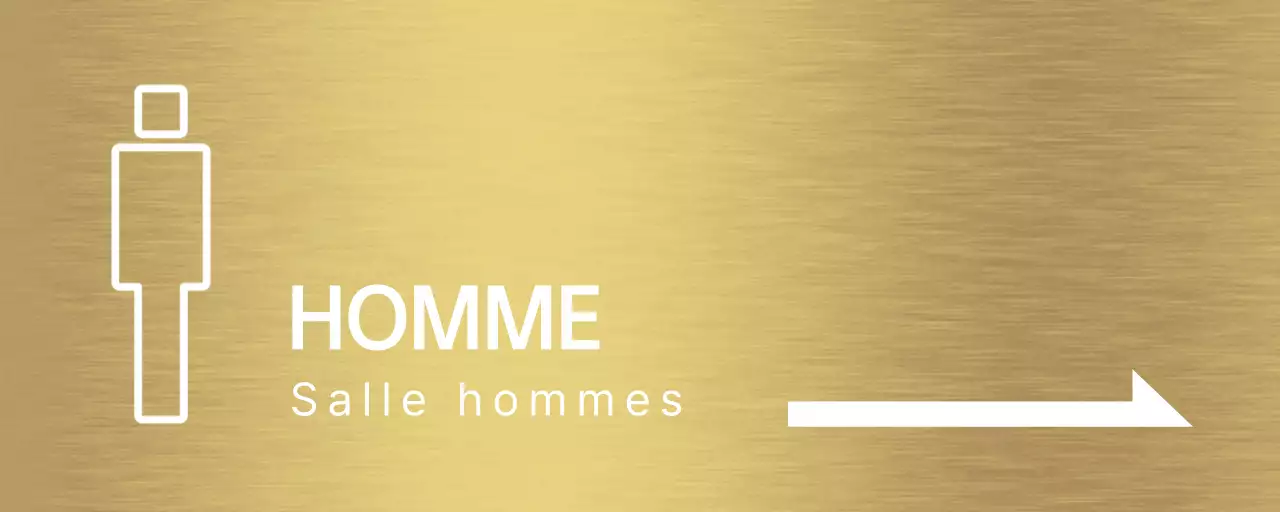 Instructions pour les toilettes avec des pictogrammes humains blancs et des flèches